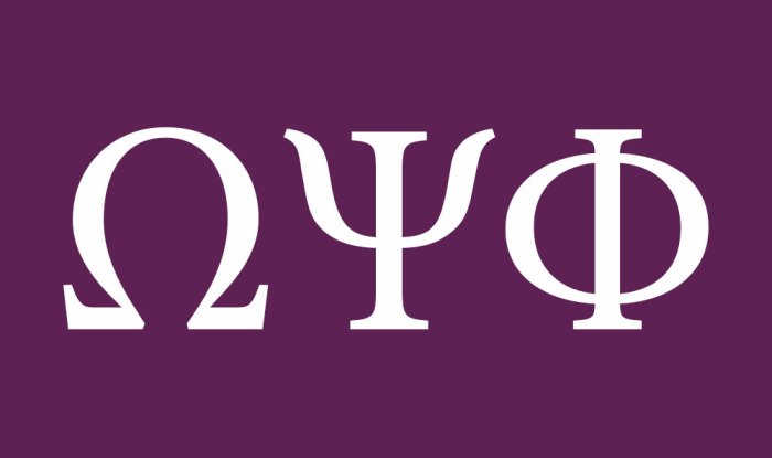 Omega psi phi single letter chapters