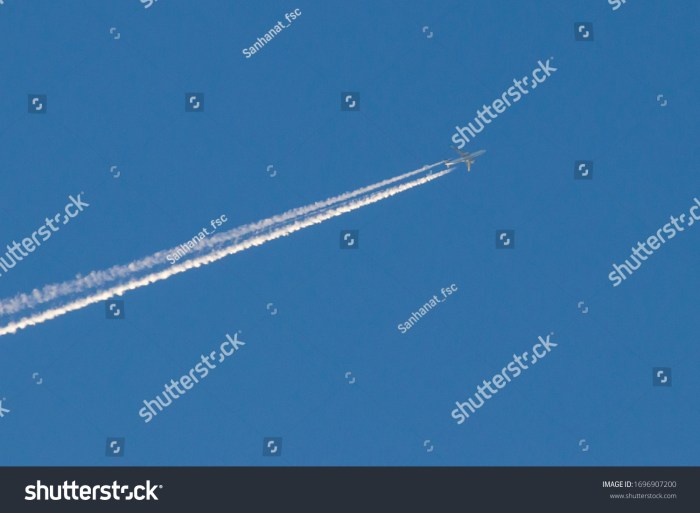 An airplane 30000 feet above the ground