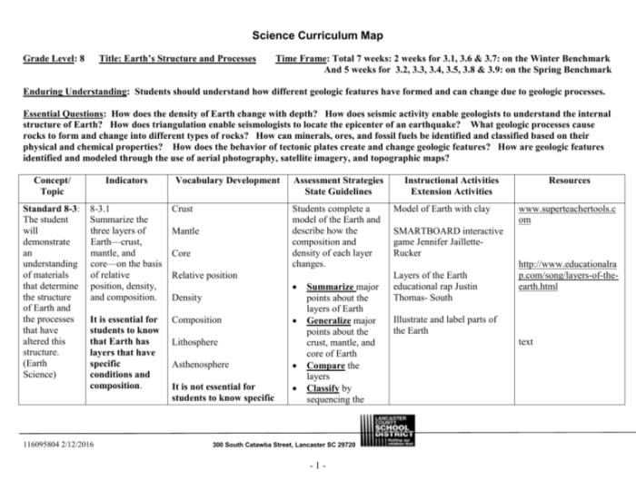 Earth's interior structure webquest answer key