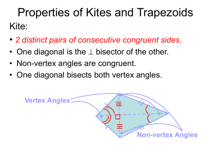 Notes 6-6 properties of kites and trapezoids