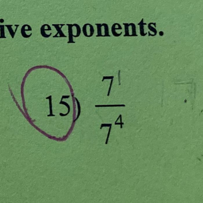 Exponents fractional positive answer contain denominator simplify should only