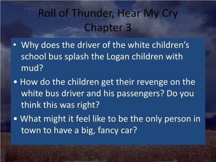 Roll of thunder hear my cry chapter 3 summary